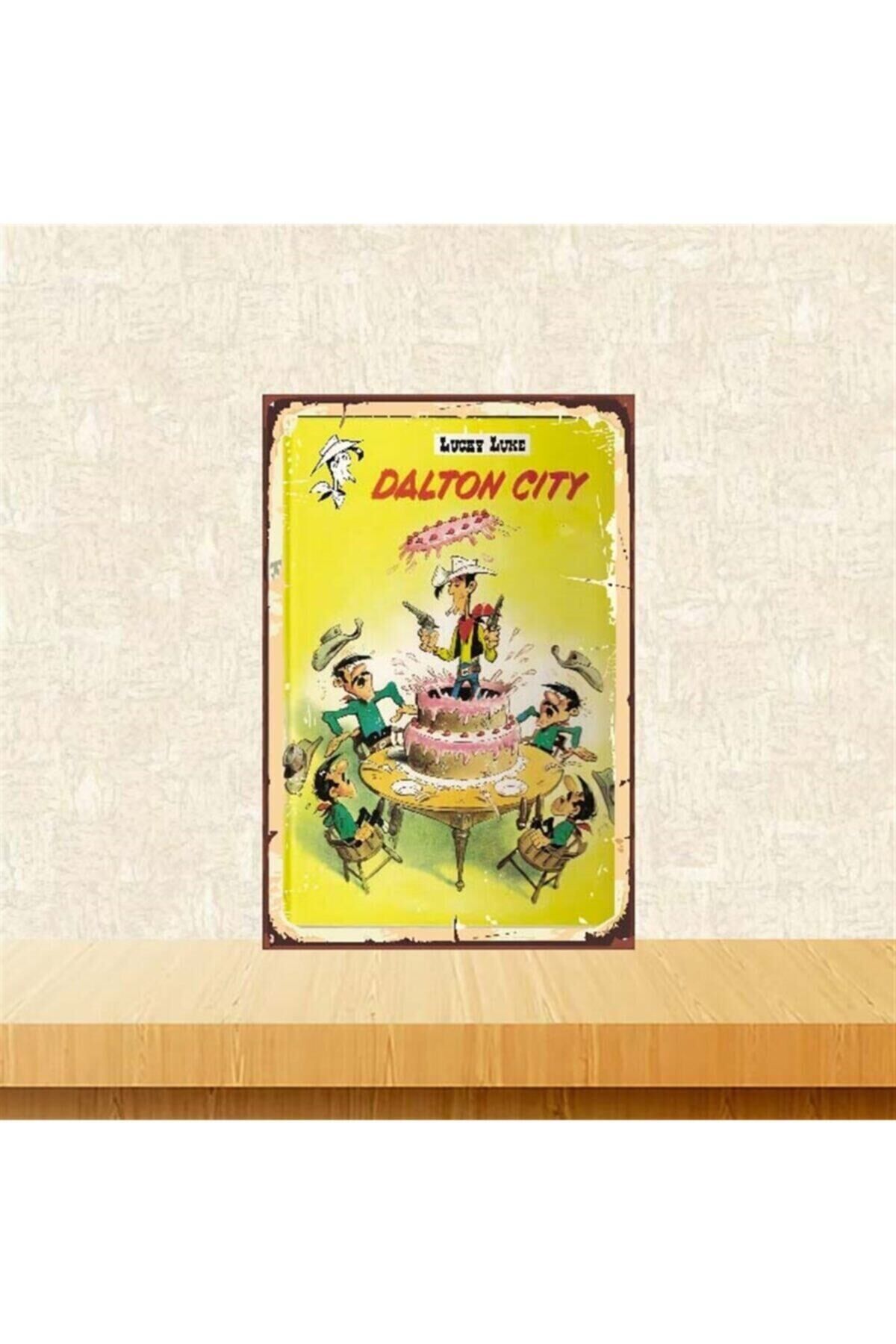 Sarı Dalton Kardeşler Tasarımlı Ahşap Poster