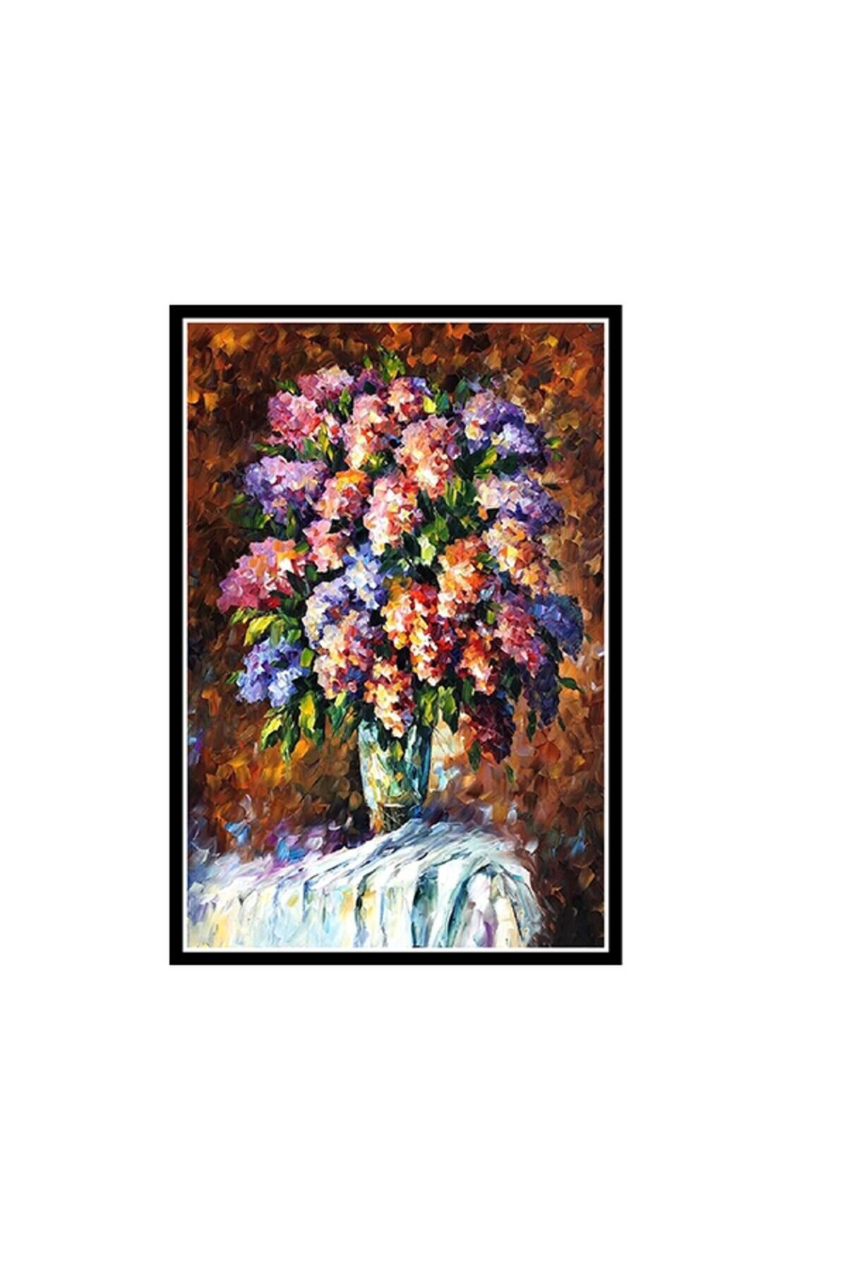 Çiçek Tasarımlı 20x30 Cm Retro Ahşap Poster