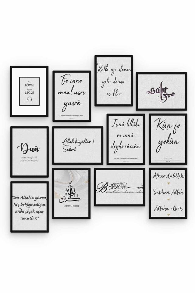 Dua 12 Parça Ahşap Mdf Tablo Zlltb420