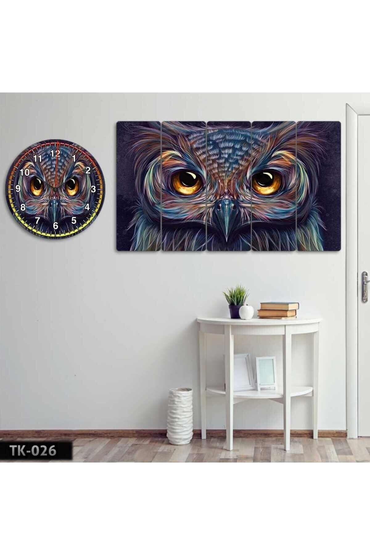 Mor Baykuş - Tablo Saat Kombini
