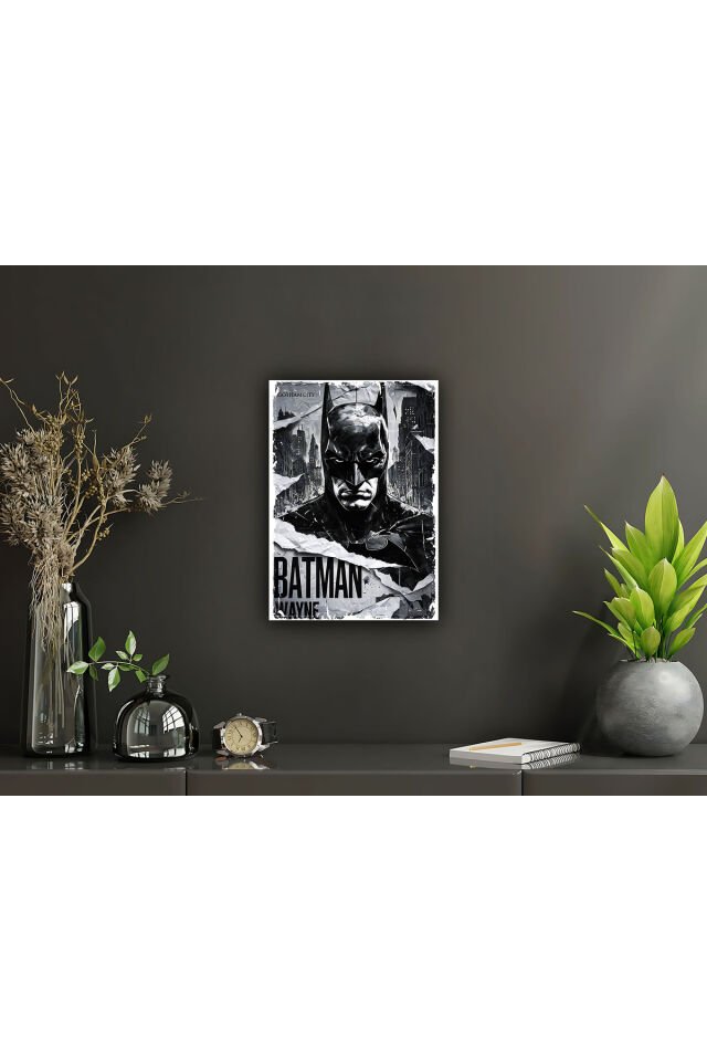 Batman Retro Ahşap Tablo Görselli Poster (20x30)