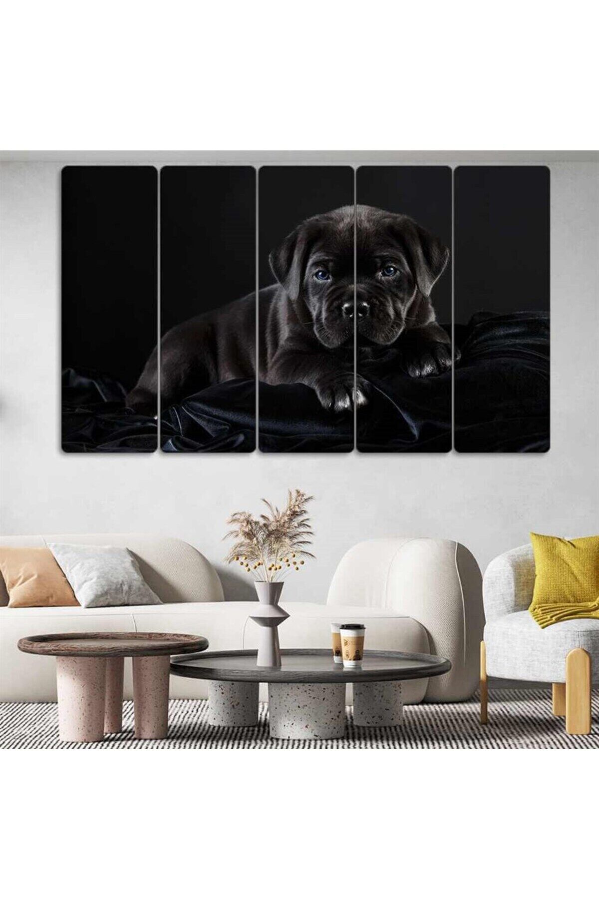 Yavru Köpek, Cane Corso Italiano- 5 Parçalı Tablo