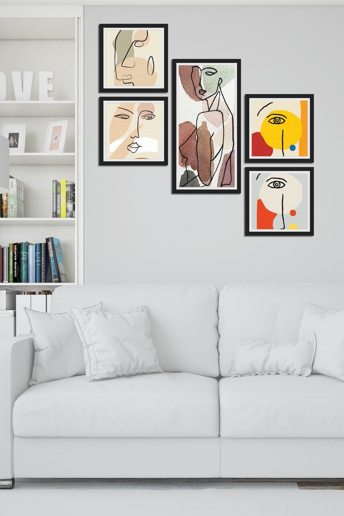 Collage Style 5 Parçalı Mdf Tablo Atf208