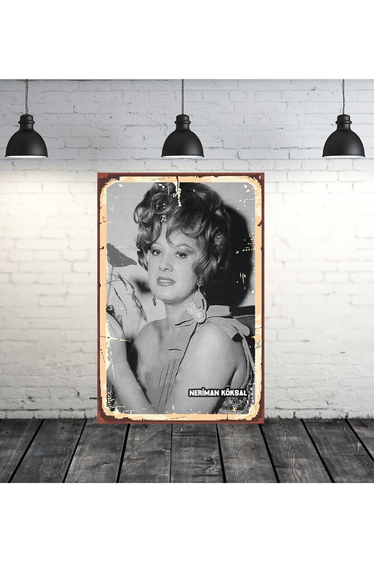 Neriman Köksal Tasarımlı 20x30 Cm Retro Ahşap Tablo