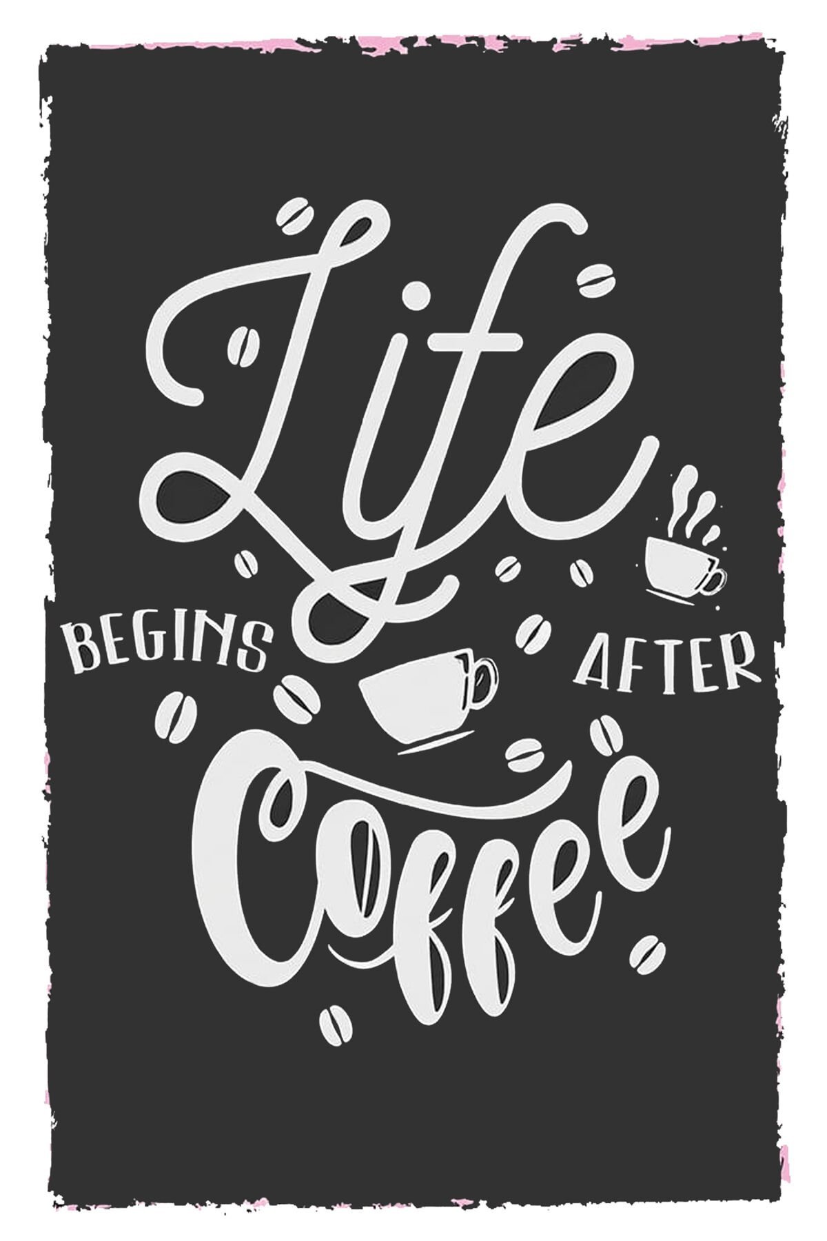 Çay ve Kahve Tasarımlı Ahşap Poster