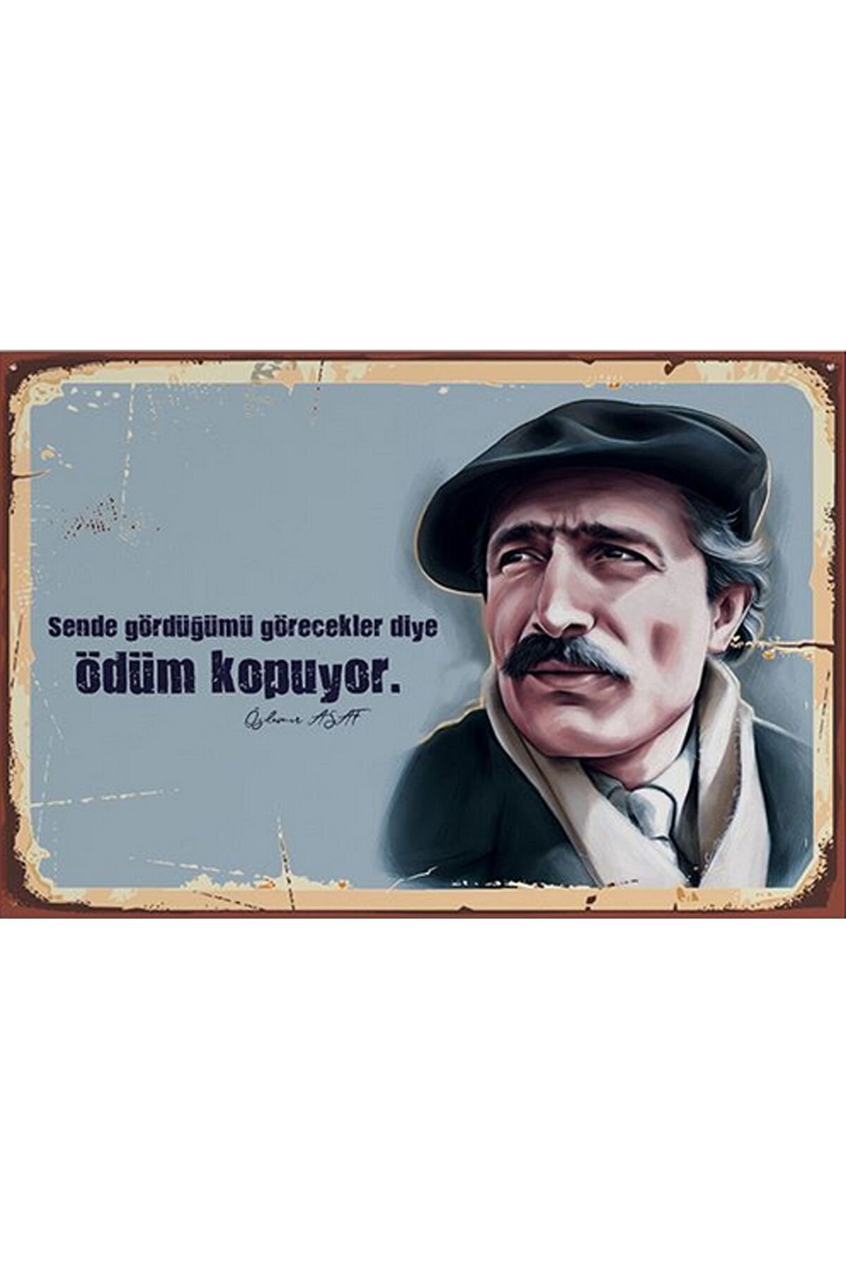 Cemal Süreya Tasarımlı Ahşap Poster