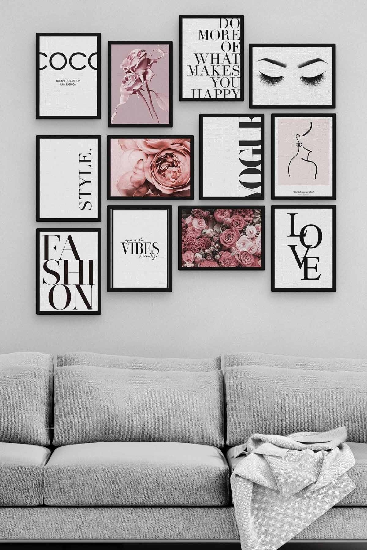 Moda 12 Parça Ahşap Mdf Tablo Zlltb423