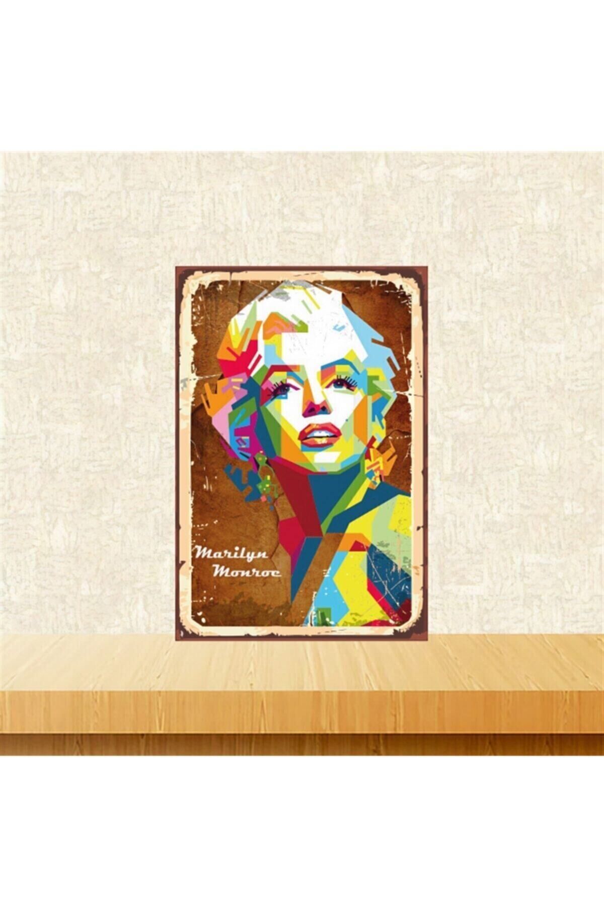 Marilyn Monroe Tasarımlı 20-30 Cm Retro Ahşap Tablo Tkfx4698