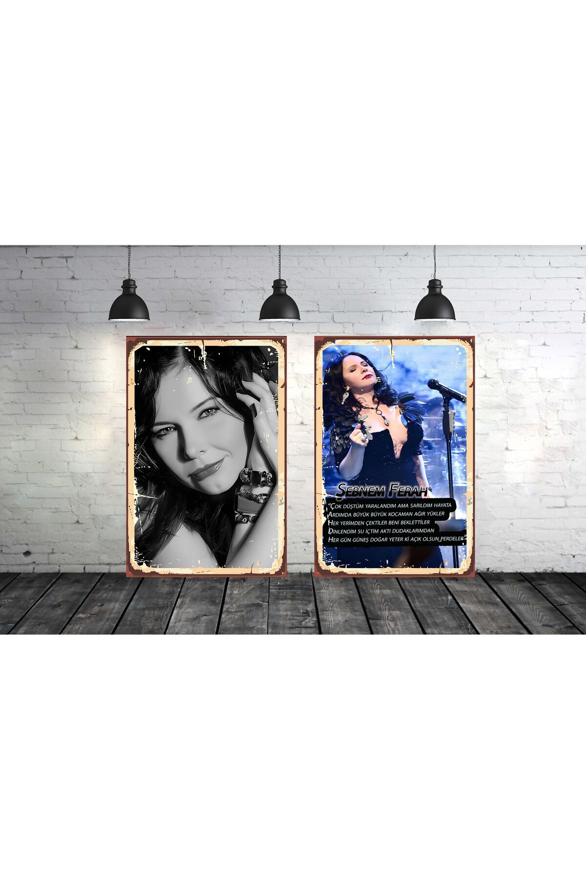 Şebnem Ferah Temalı 2 Adet 20 x 30 CM Tablo Set