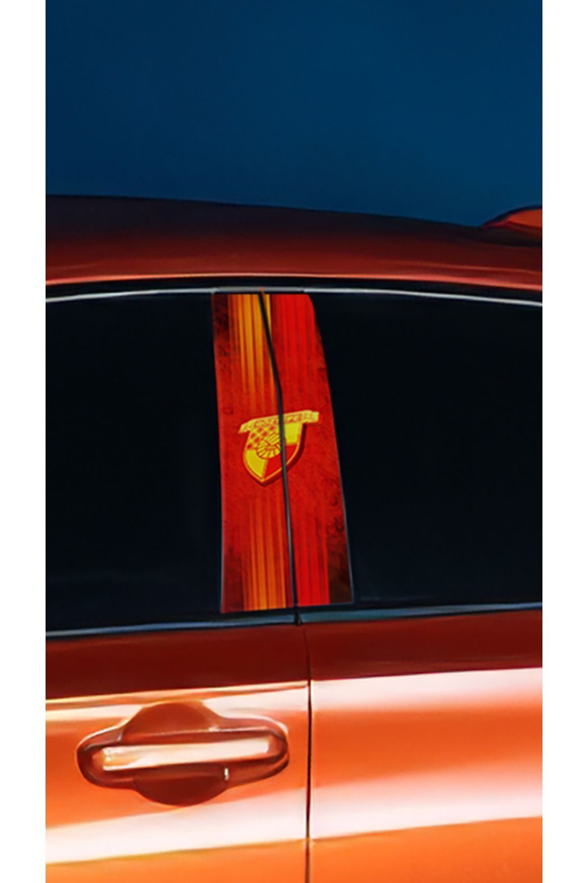 Araç Kapı Direk Kaplama Folyosu Göztepe Desenli (SAĞ SOL TAKIM) (2 ADET) - 22x50 Cm