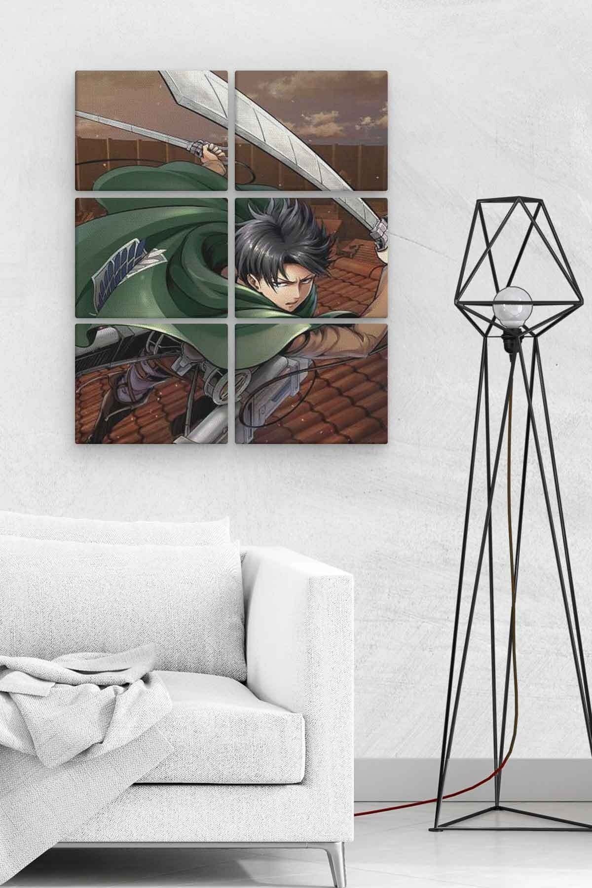 Levi Ackerman 6 Parça Ahşap Mdf Tablo Nhl4308