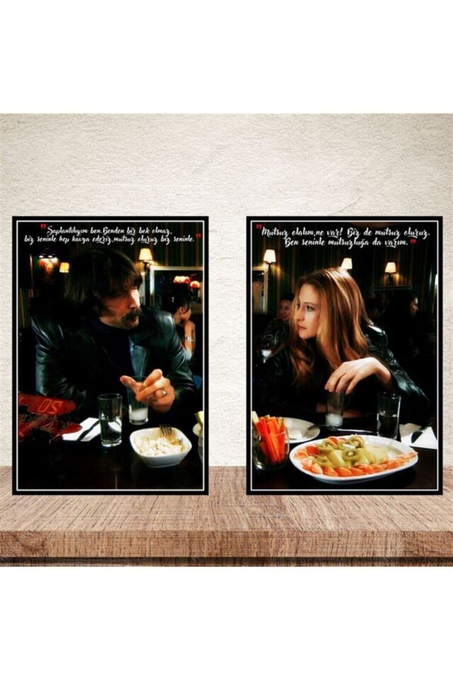 Behzat Ç.2 20-30 cm Retro Ahşap Poster