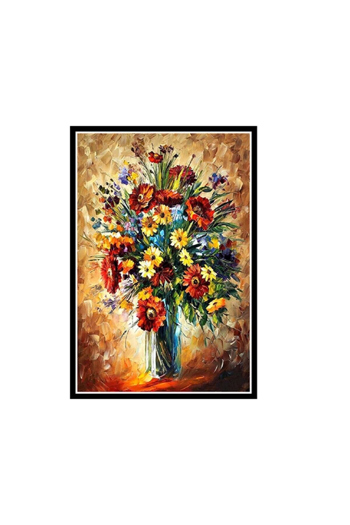 Çiçek Tasarımlı 20x30 Cm Retro Ahşap Poster