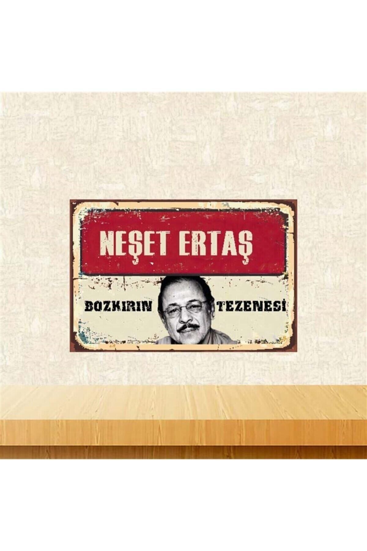 Neşet Ertaş Bozkırın Tezenesi Retro Ahşap Poster