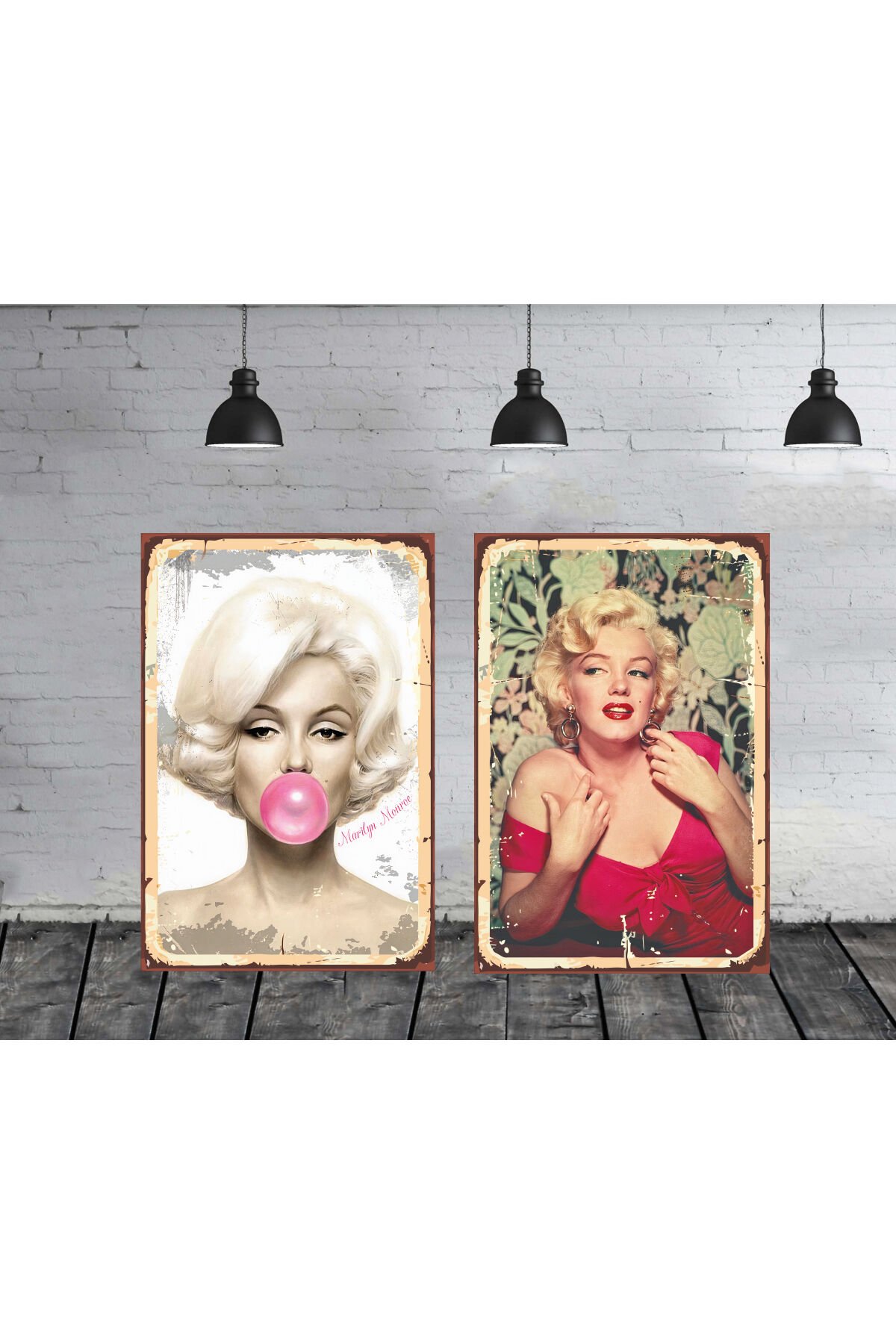 Marilyn Monroe Tasarımlı 2 adet 20 x30 CM Adet Ahşap Tablo 115