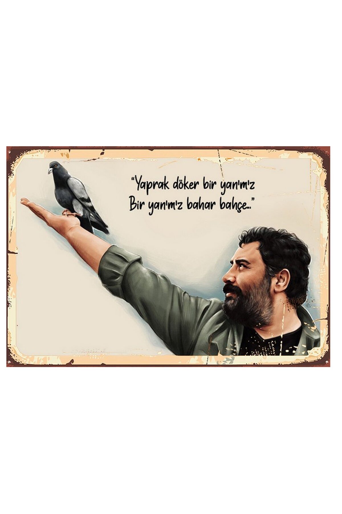 Ahmet Kaya Tasarımlı Ahşap Poster