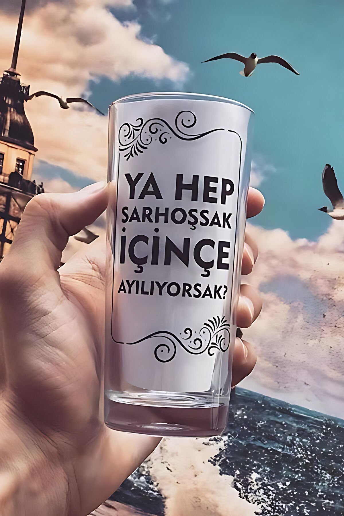 Retro Ahşap Poster Rakı Ya Hep Sarhoşsak