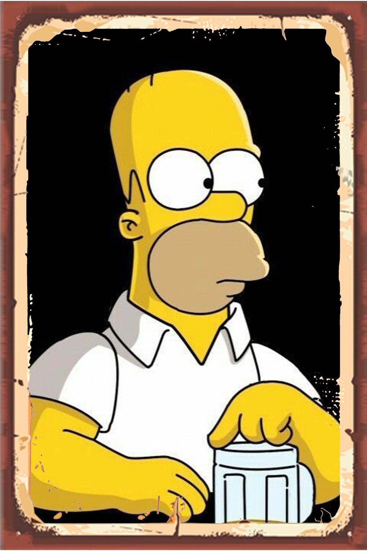 Retro Ahşap Duvar Poster 20x30