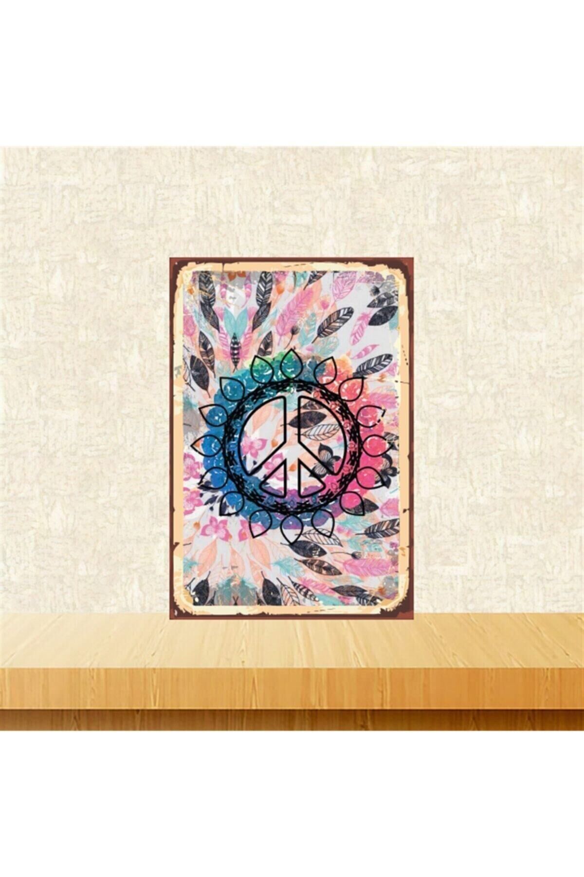 Tüy Peace 20-30 Cm Retro Ahşap Tablo Tkfx5311