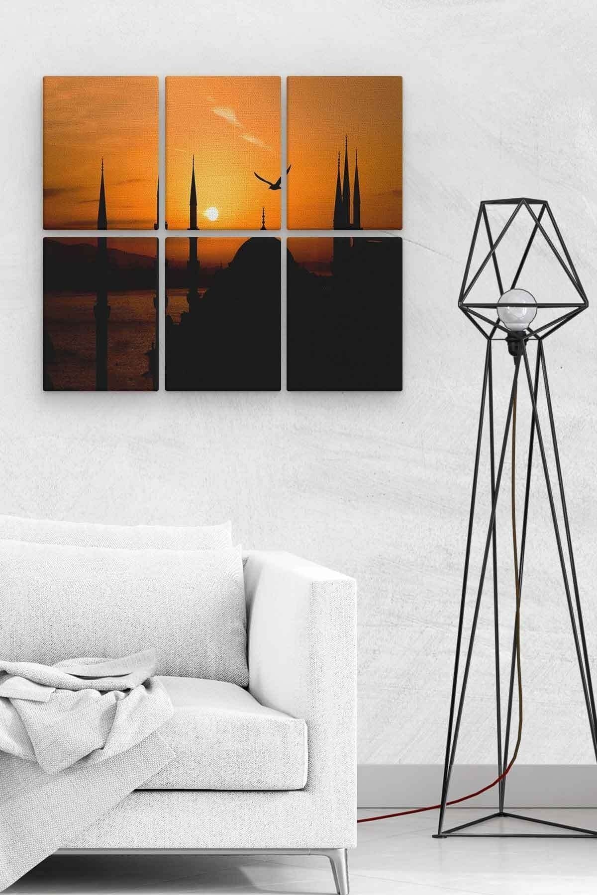 Cami 6 Parça Ahşap Mdf Tablo Nhl402