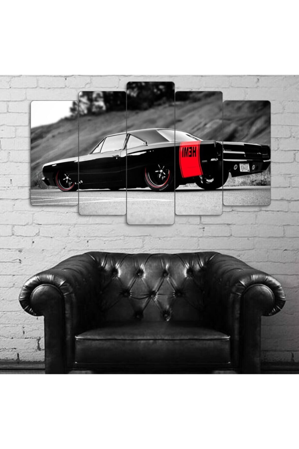 Klasik Araba - 5 Parçalı Tablo