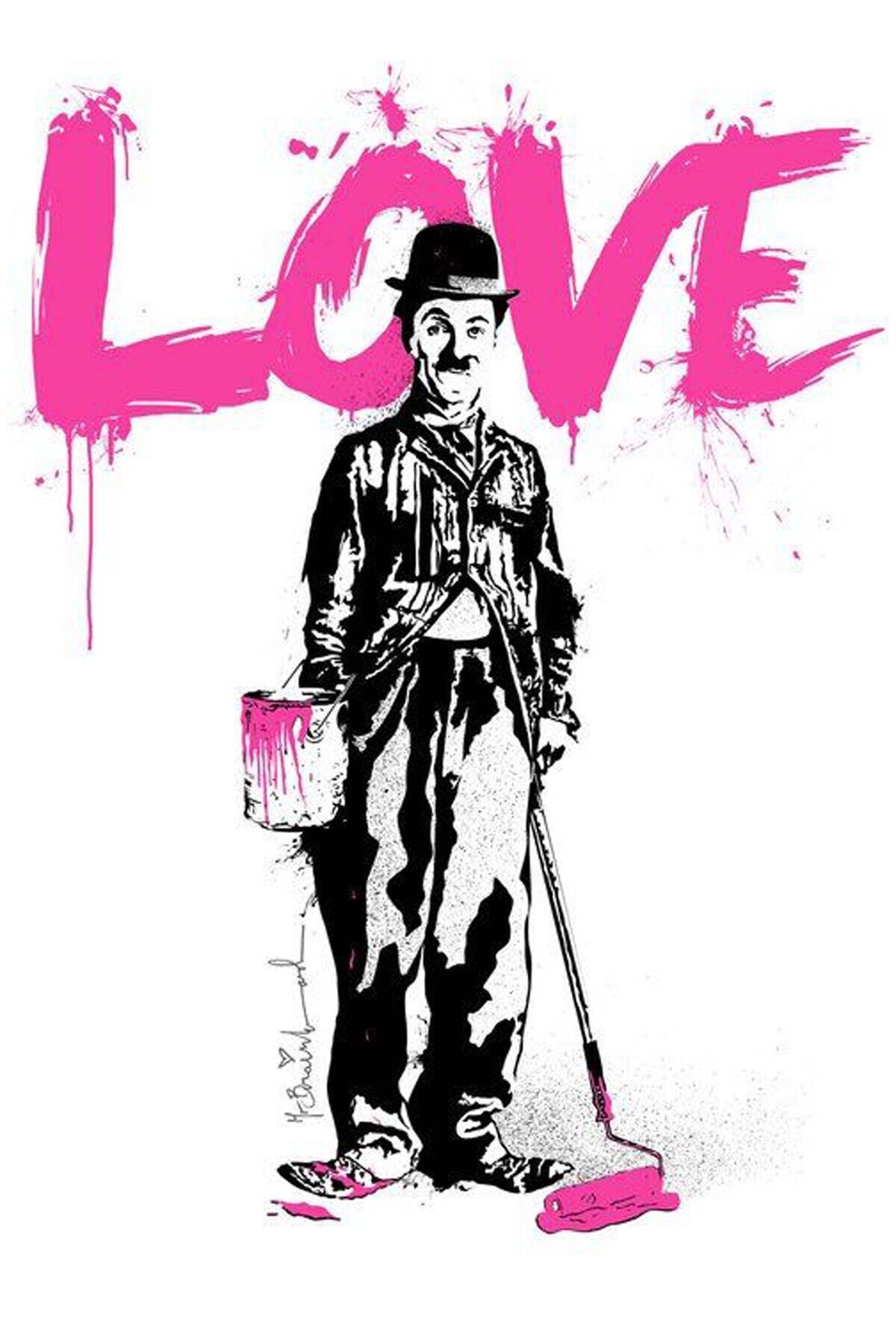 Charlie Chaplin Tasarımlı Ahşap Poster