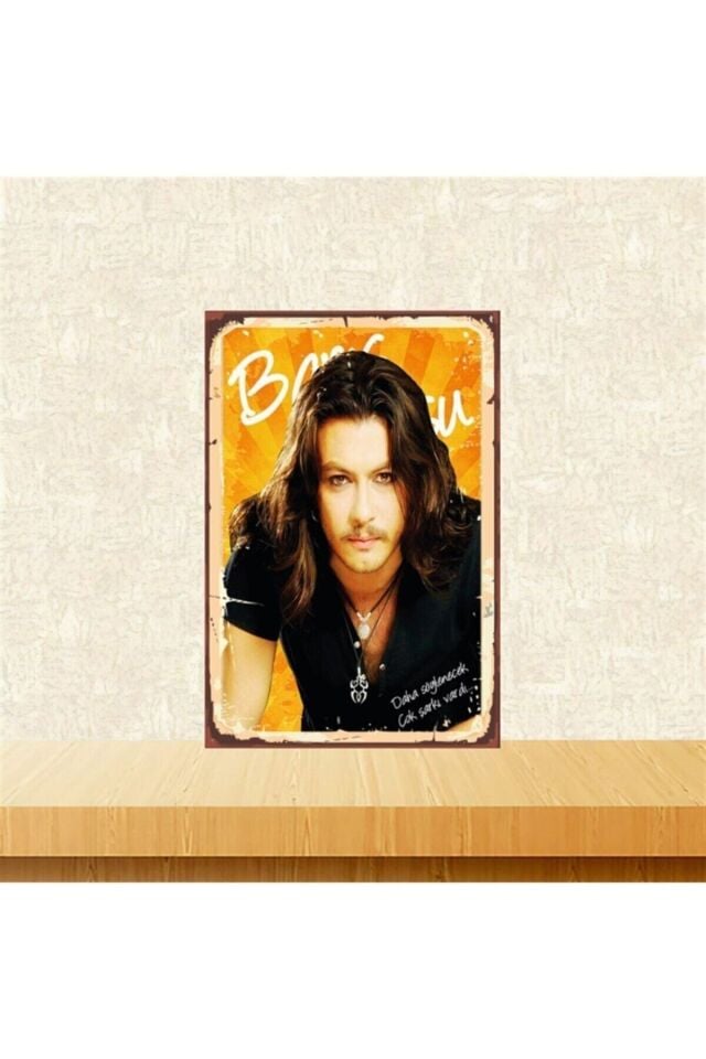 Barış Akarsu Söylenecek Çok Şarkı Vardı 20-30 Cm Retro Ahşap Tablo Tkfx5872