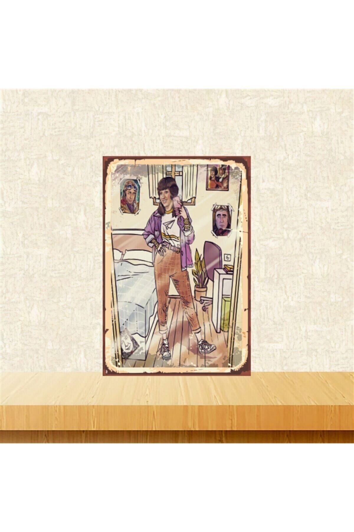 Fikret Vecihi Odası 20-30 Cm Retro Ahşap Tablo Tkfx4988