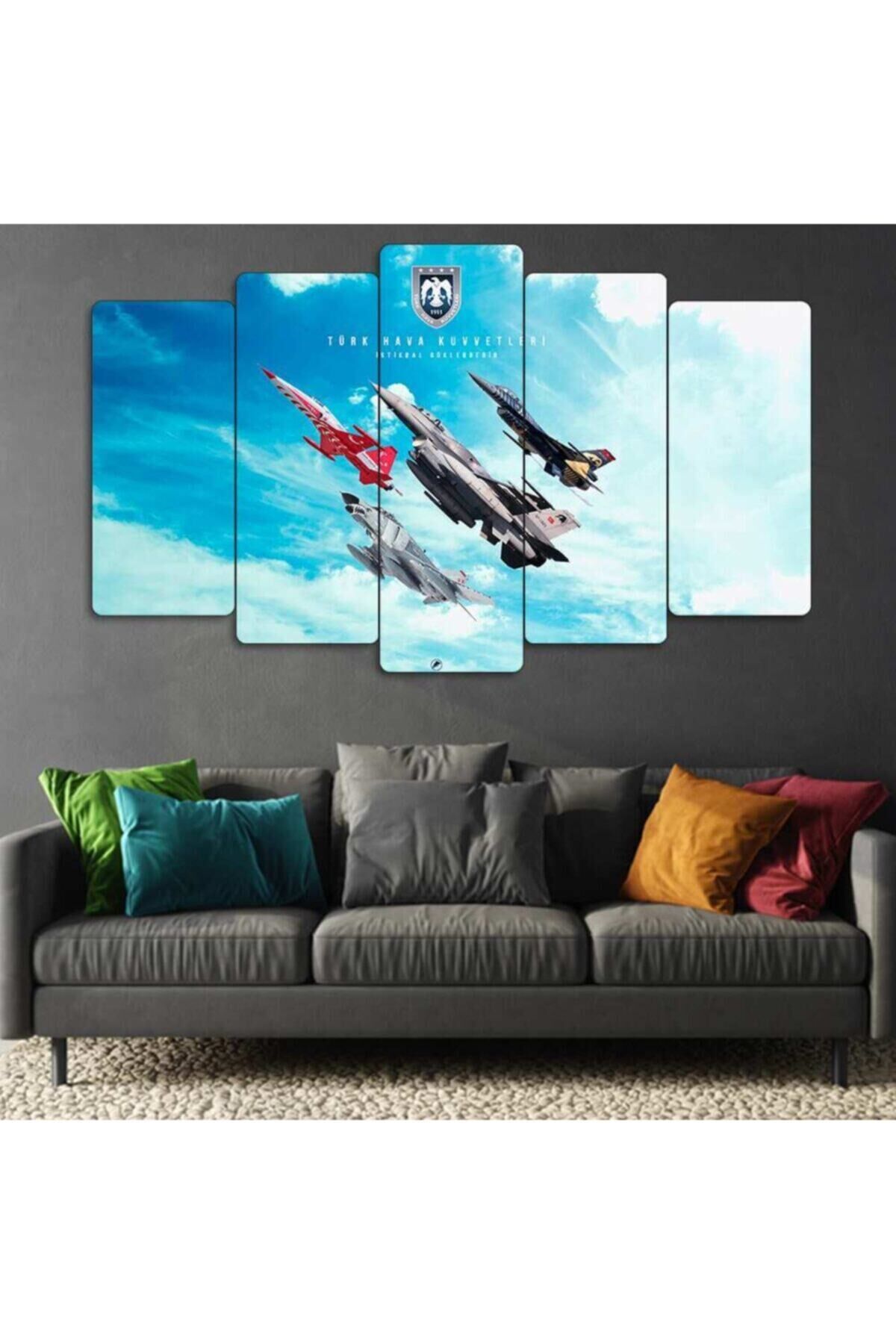 Pilot, Uçak - 5 Parçalı Tablo