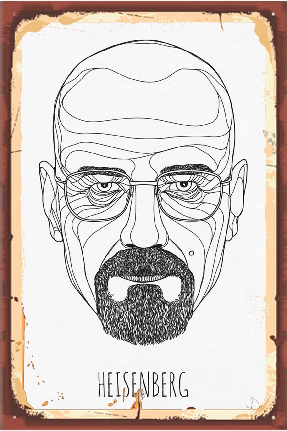 Retro Ahşap Duvar Poster 20x30