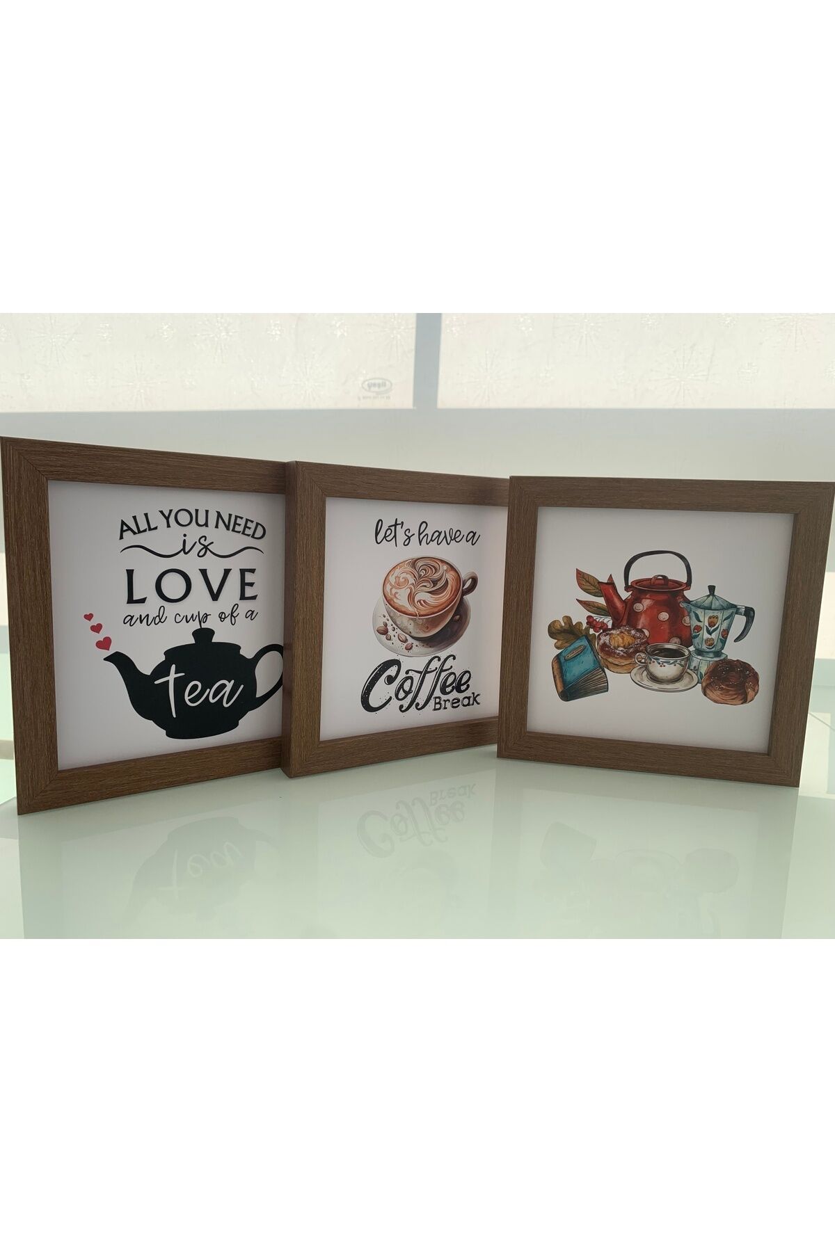 Çay Kahve Köşesi 3'lü Tablo Seti - MTFK001