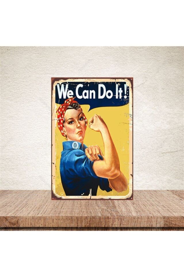 We Can Do It! 20-30 Cm Retro Ahşap Poster