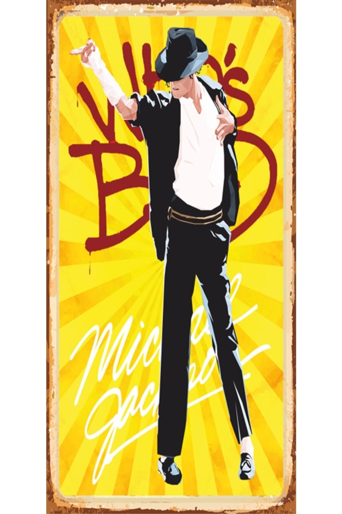 Micheal Jackson Mini Retro Ahşap Poster
