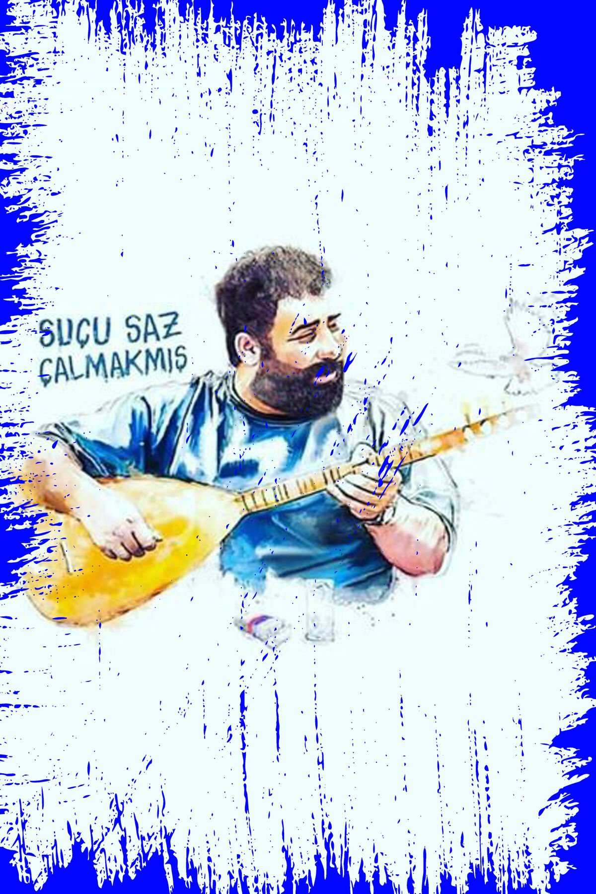 Ahmet Kaya Tasarımlı Ahşap Poster