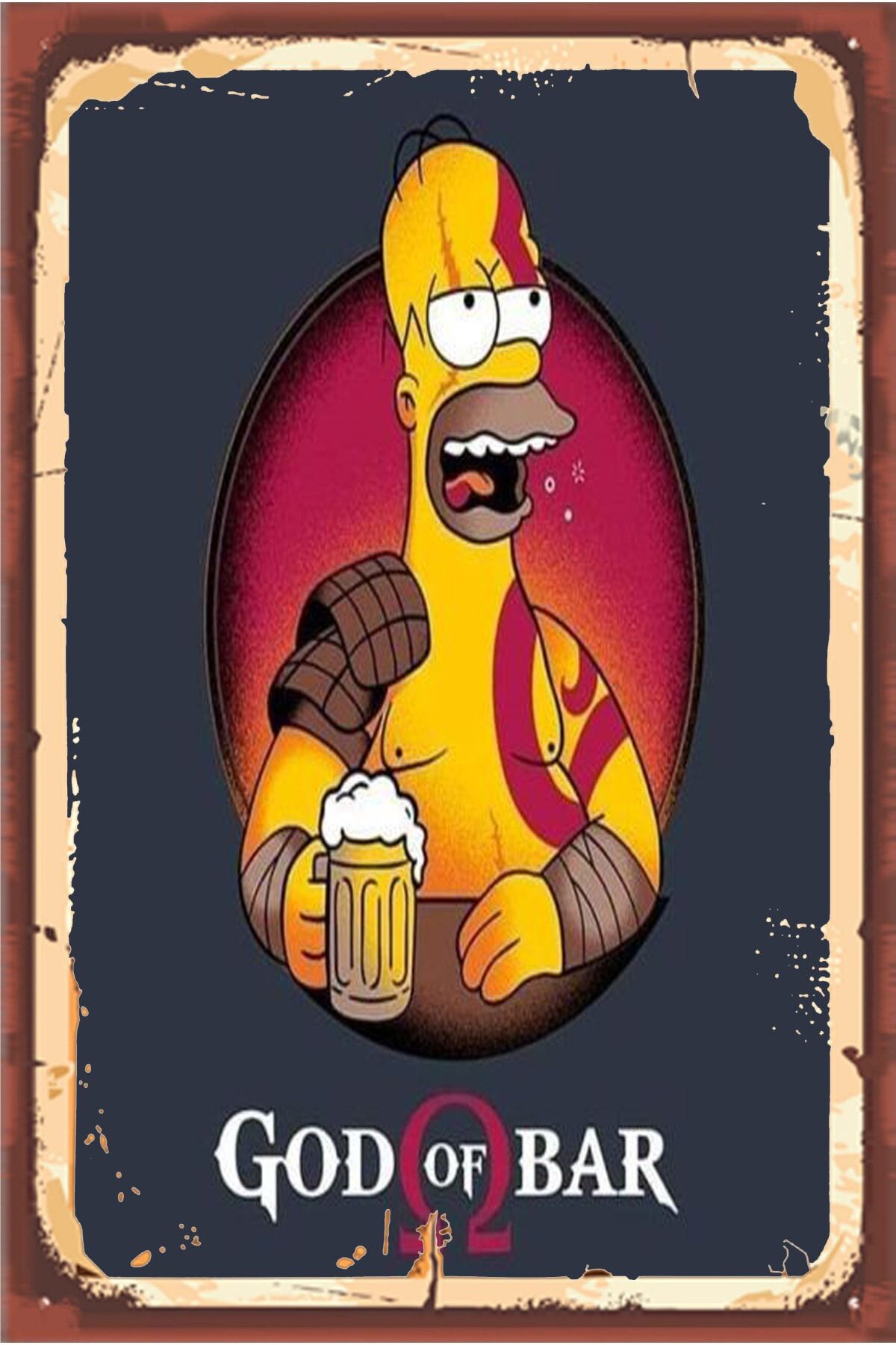 Retro Ahşap Duvar Poster 20x30