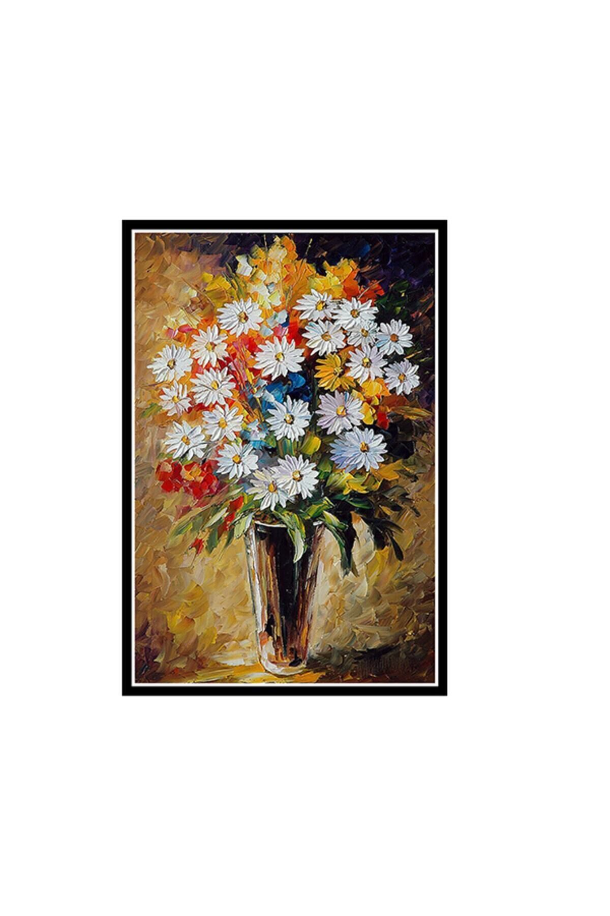 Çiçek Tasarımlı 20x30 cm Retro Ahşap Postec