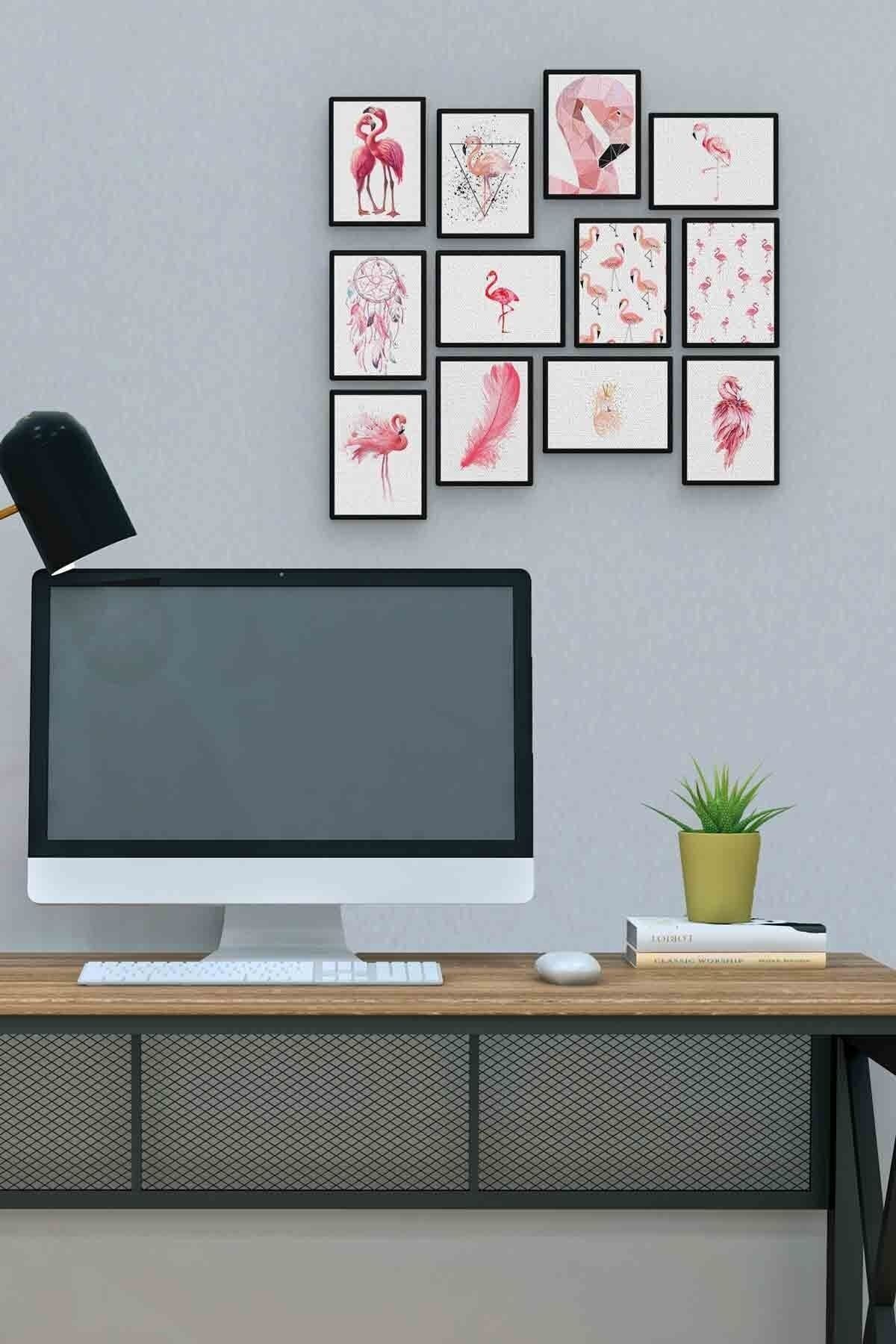 Flamingo 12 Parça Mdf (ahşap) Tablo Ofis Boyu