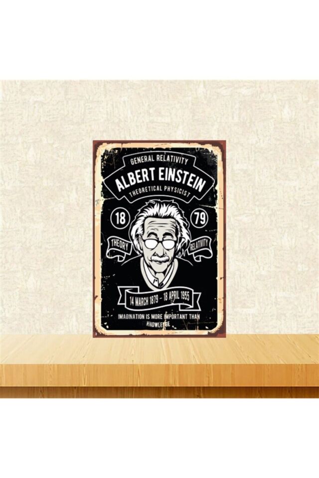 Albert Einstein General Relativity 20-30 Cm Retro Ahşap Tablo Tkfx4711