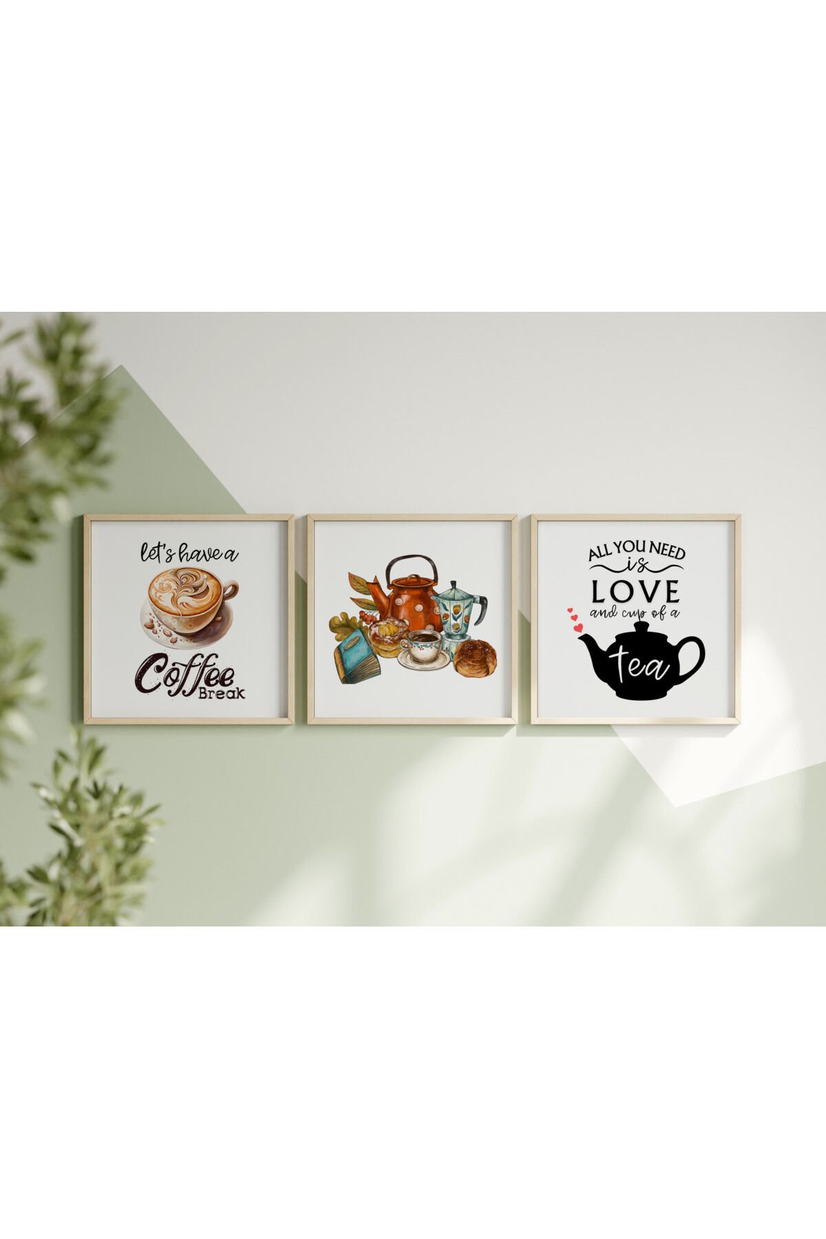 Çay - Kahve Köşesi 3'lü Tablo Seti - KHV001