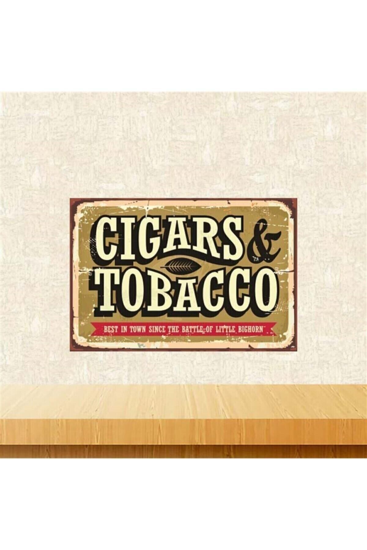 Cigars Tabacco 20-30 Cm Retro Ahşap Poster Tablo