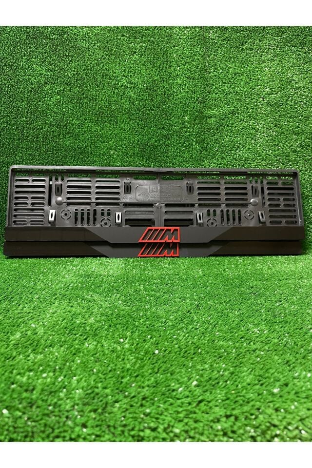 Pleksi Otomobil Plakalık Dubai Model BMW uyumluM Kırmızı Logolu Plakalık