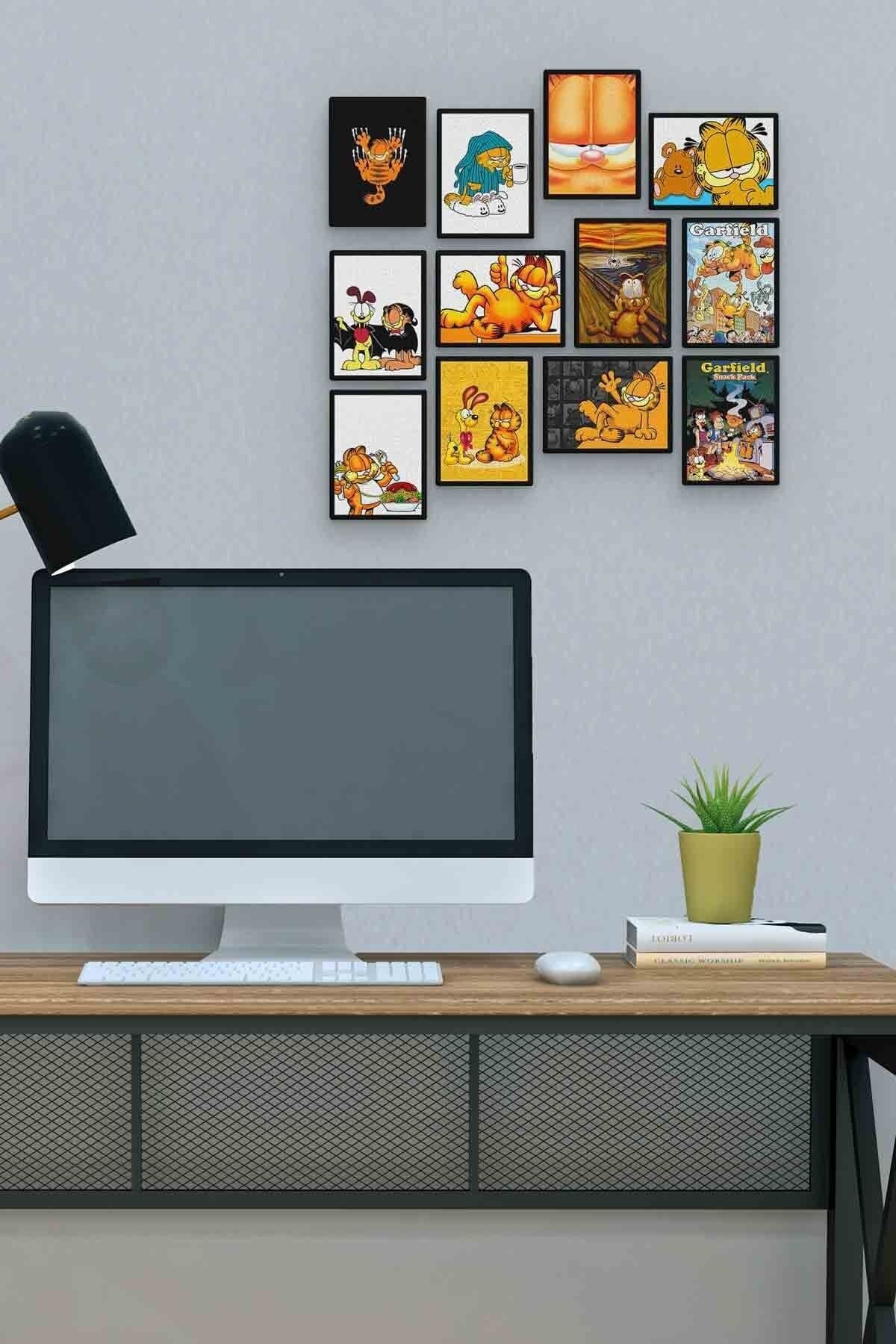 Garfield 12 Parça Mdf (ahşap) Tablo Ofis Boyu