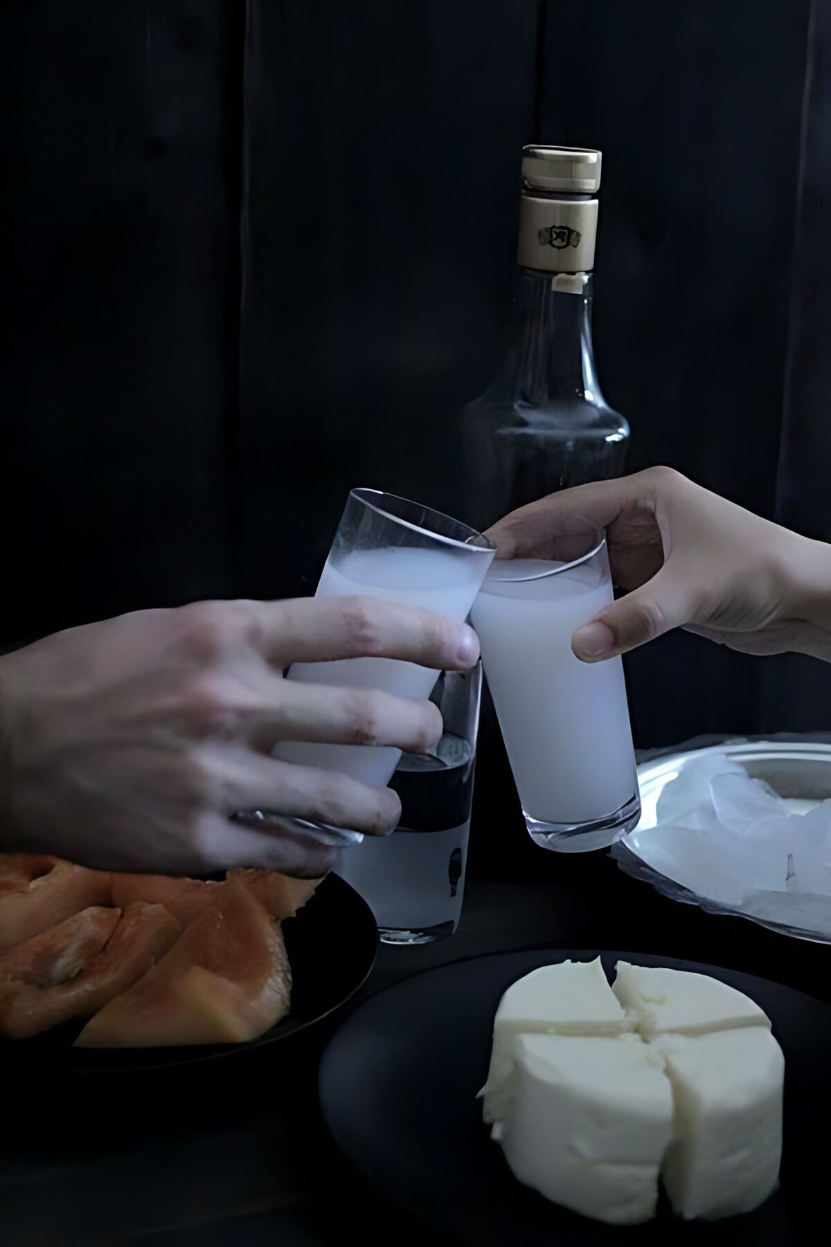 Rakı ve Mezesi Retro Ahşap Poster