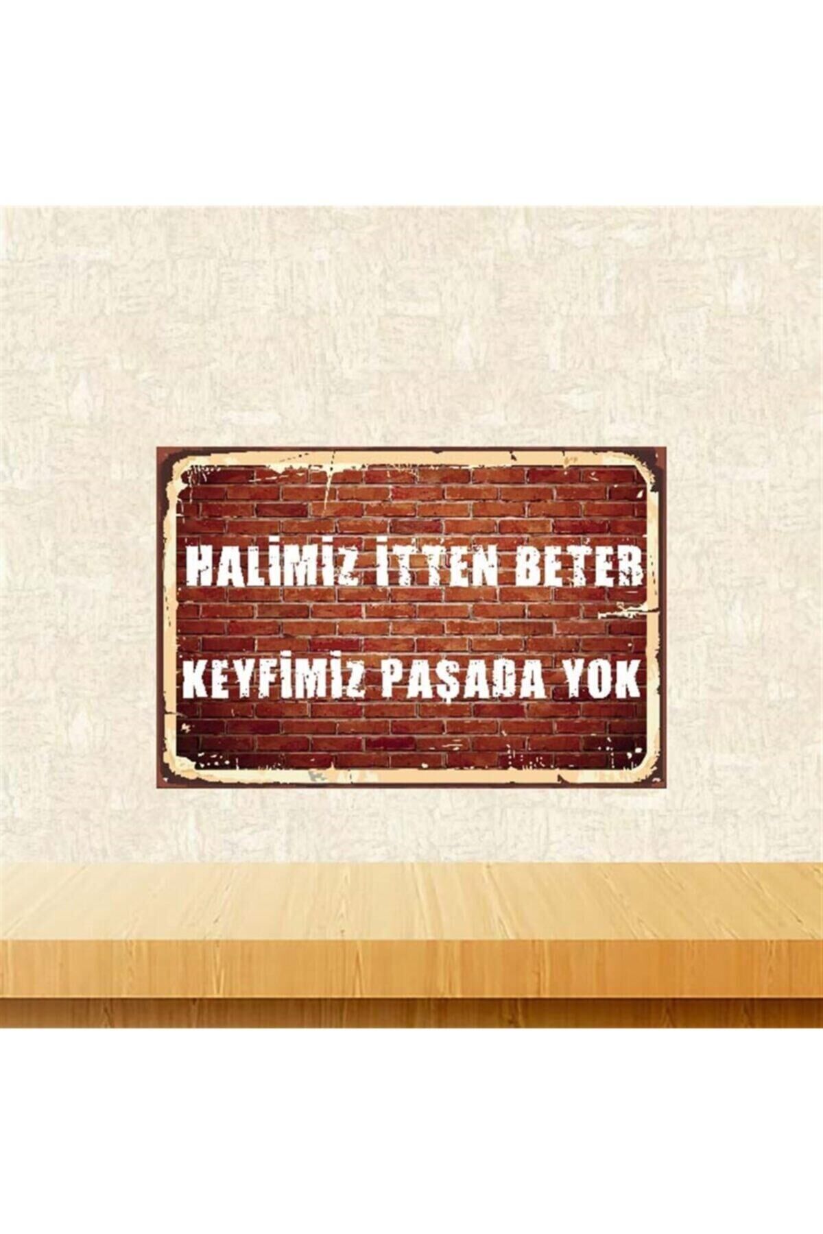 Halimiz Itten Beter 20-30 Cm Retro Ahşap Poster