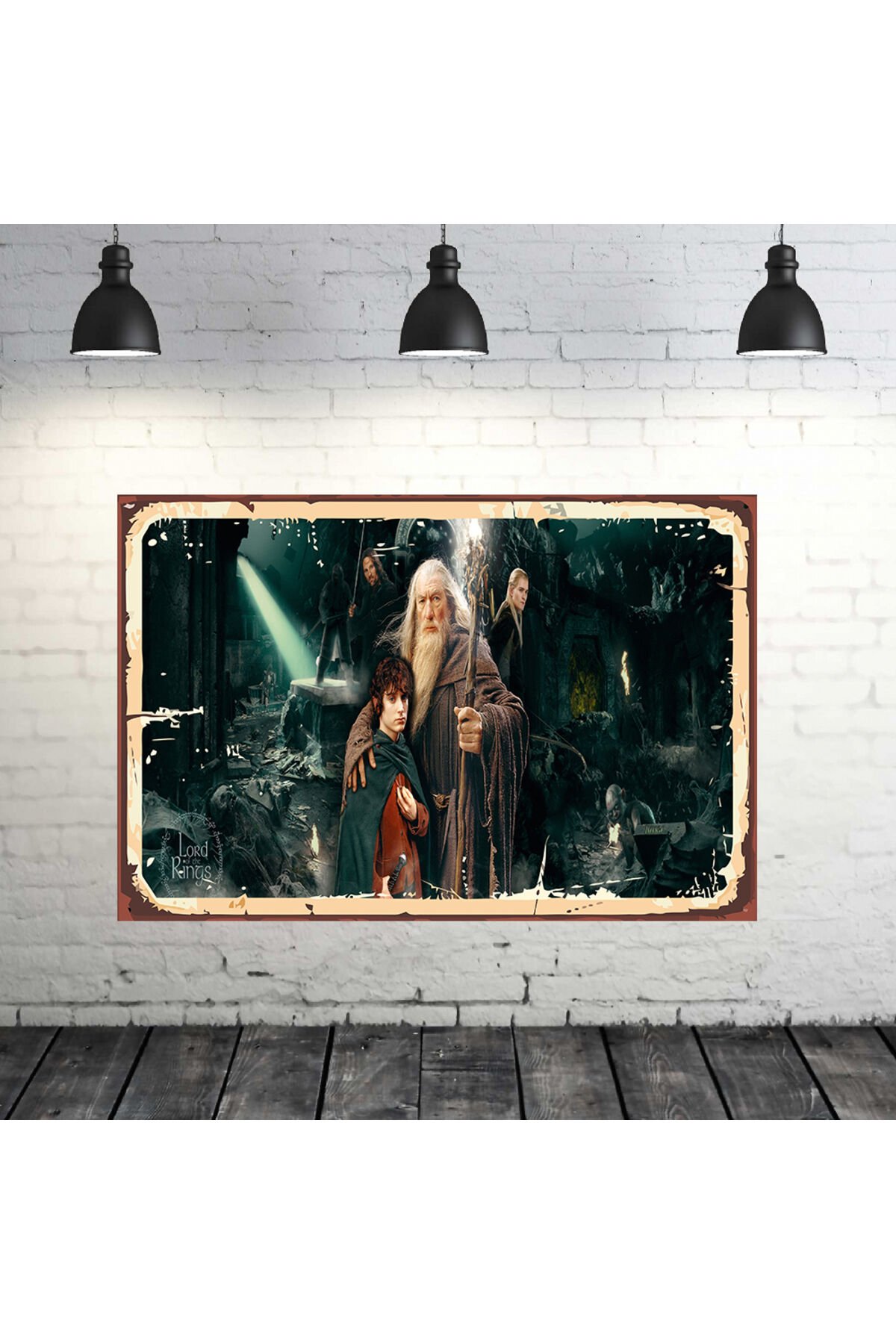 The Lord Of The Rings The Rings 20x30 Cm Retro Ahşap Tablo