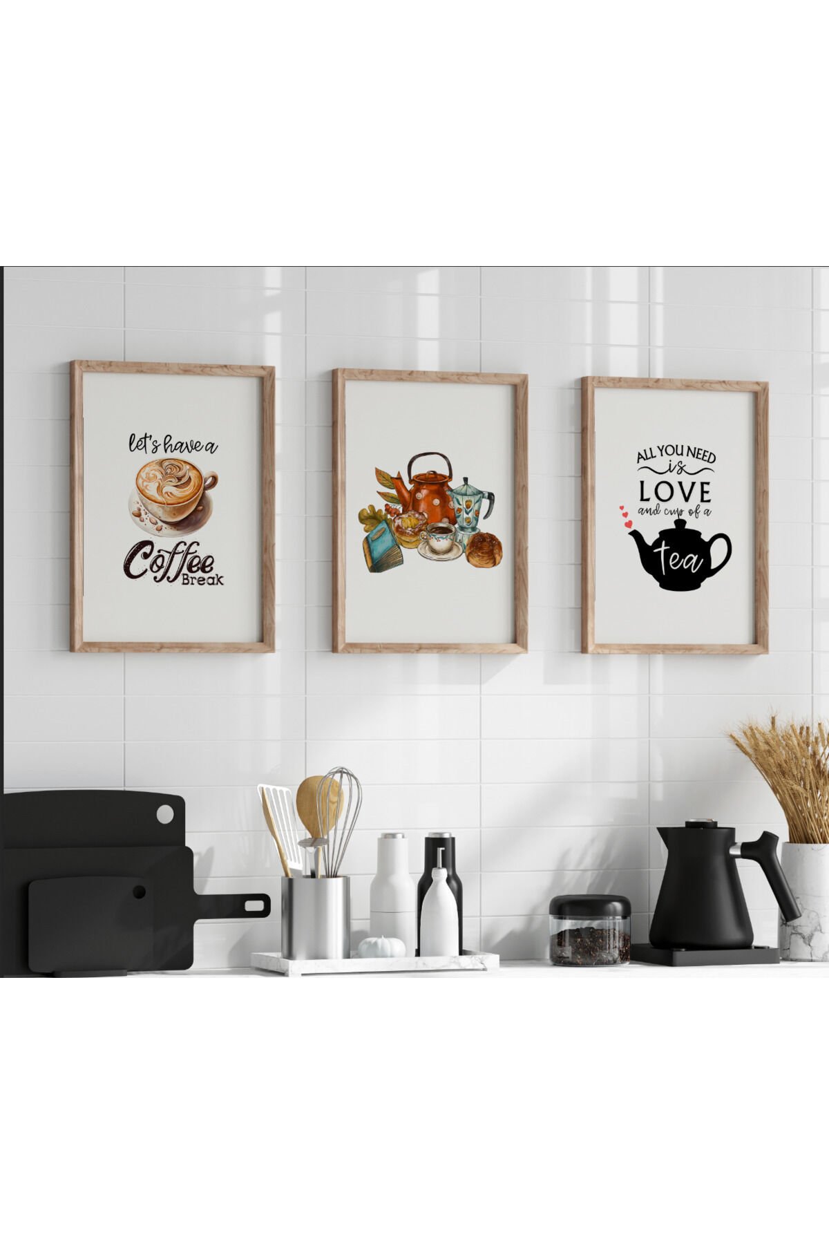 Çay - Kahve Köşesi 3'lü Tablo Seti - KHV001