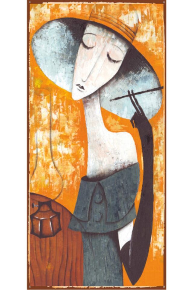 Leydi 10 cm X 20 cm Mini Retro Ahşap Poster