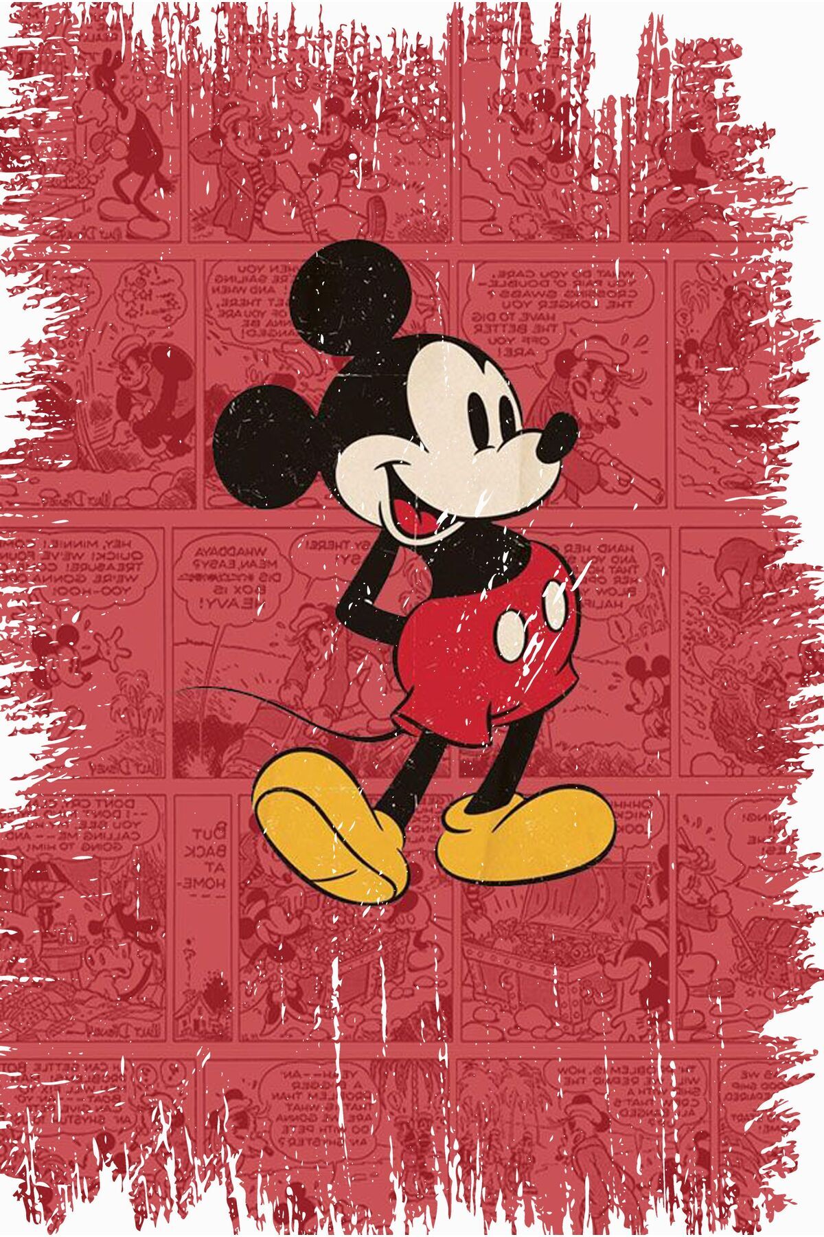 Mickey Mouse Tasarımlı Ahşap Poster