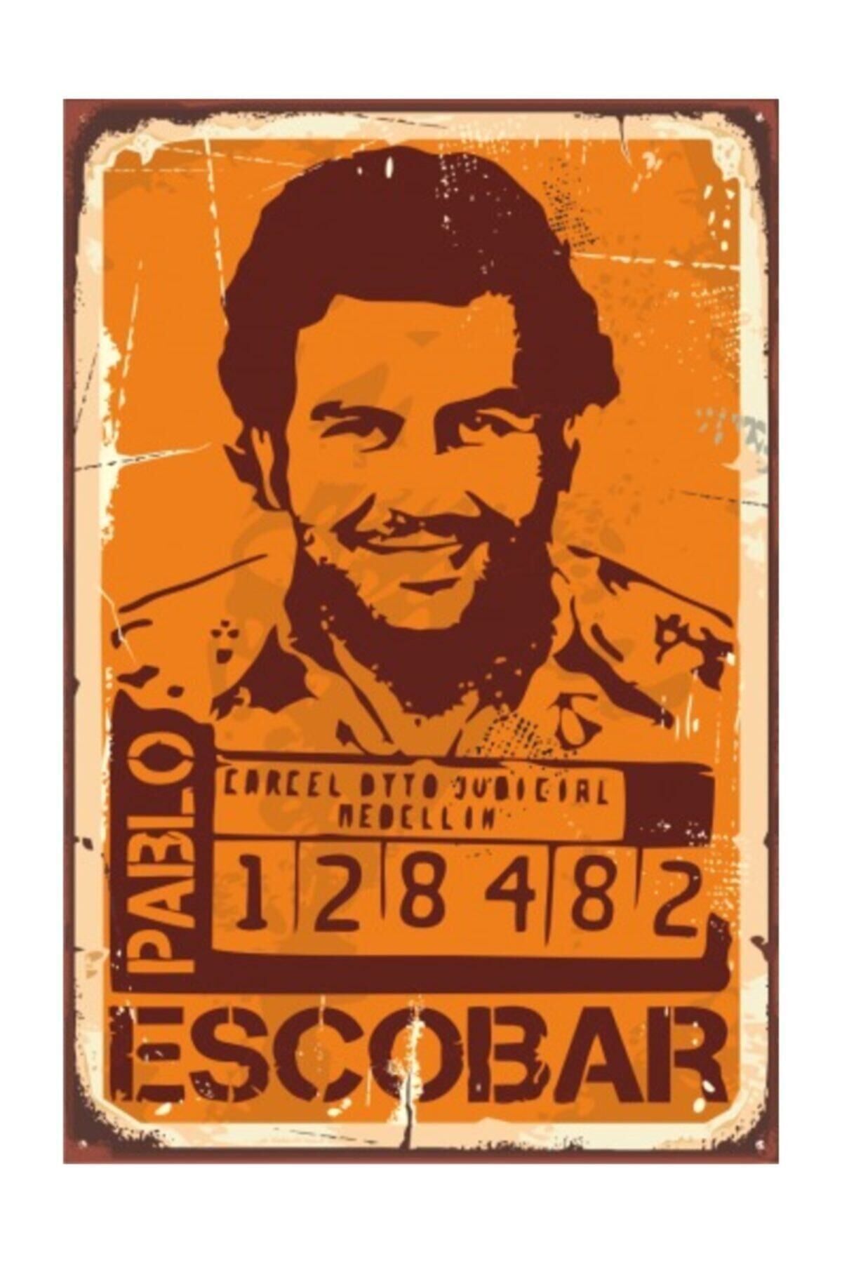 Pablo Escobar Retro Vintage Ahşap Poster
