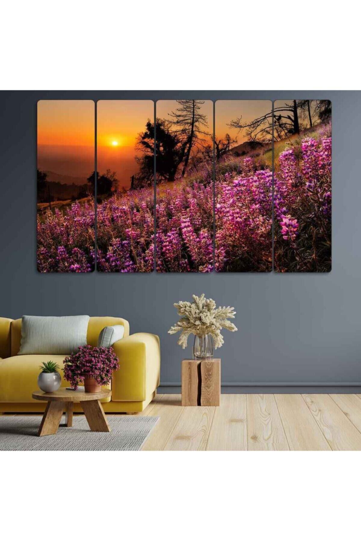 Manzara, Doğa - 5 Parçalı Tablo